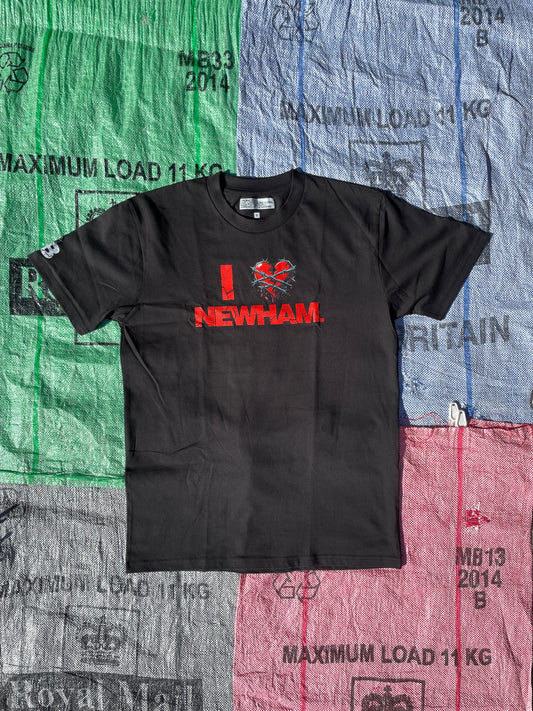 I 💔 Newham. T-shirt - Black