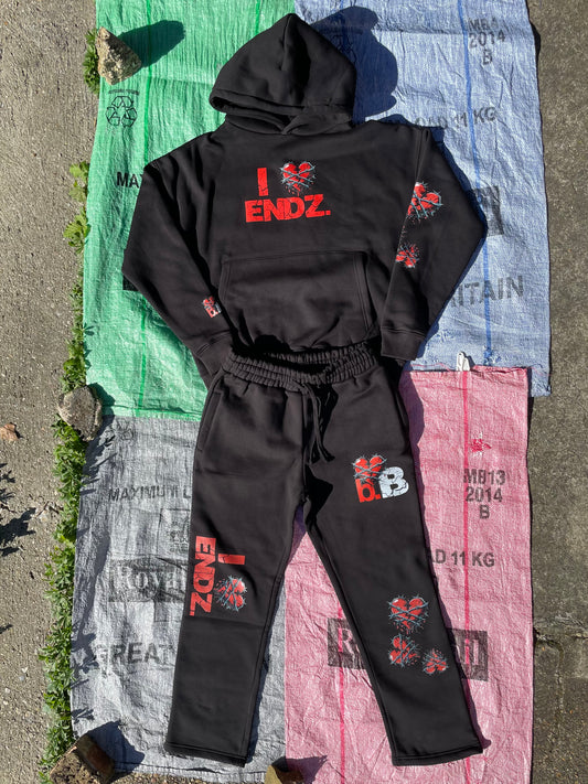 I 💔 Endz. Tracksuit - Black